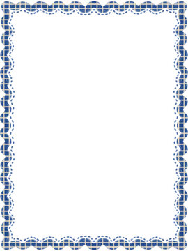 Frame Gingham Blue Moroccan