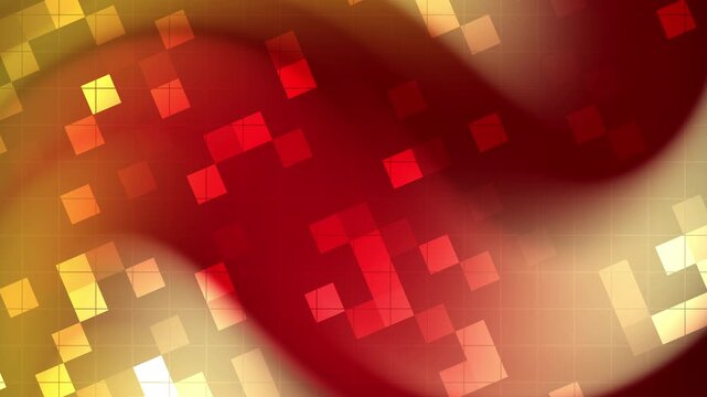 Red and yellow pixelated grid pattern, suitable for technology, digital designs, backgrounds, web development, and abstract geometric concepts.