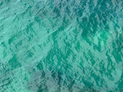 Blue sea calm water surface 