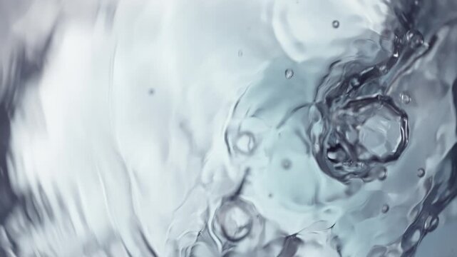 Super Slow Motion Shot of Clear Waving Water Background at 1000 fps.
