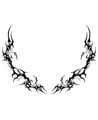 Obraz premium Tribal Cybersigilism Tattoo Vector Design