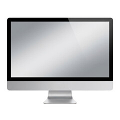 Fototapeta premium Modern desktop computer monitor isolated on transparent background
