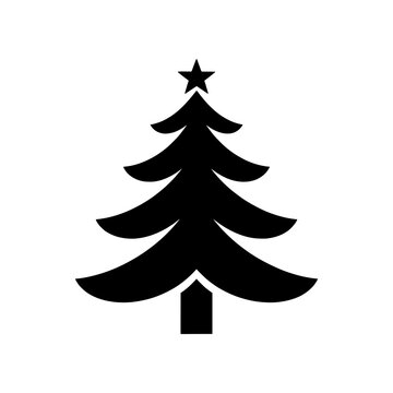 Highly detailed vintage engraved Christmas tree illustration in elegant black and white. Featuring ornate ornaments, ribbons, pine cones, gift boxes, and festive decorations in an antique engraving st