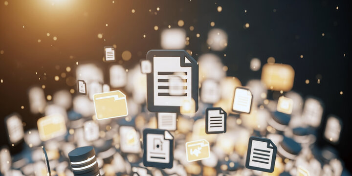 Digital file management and data organization concept