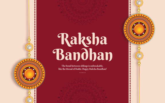 Rakhi thread vector illustration Decorative featuring traditional indian floral patterns and golden accents for the religious festival of raksha bandhan
