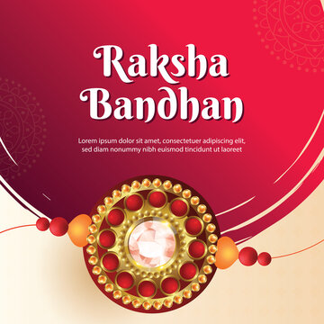 Rakhi thread vector illustration Decorative featuring traditional indian floral patterns and golden accents for the religious festival of raksha bandhan