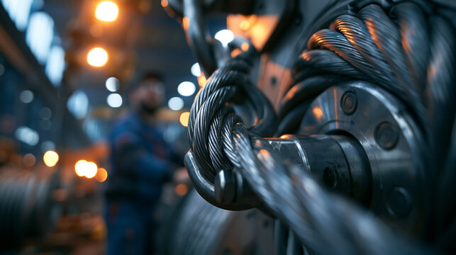 Mechanic Hands Inspecting Engine Components at Night