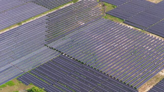 Drone view of Dam Nai Solar Farm in Khanh Hoa Vietnam