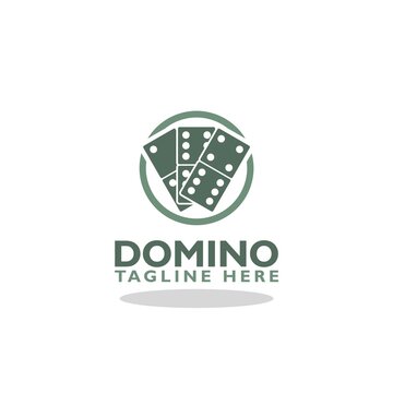 Domino logo icon with shadow
