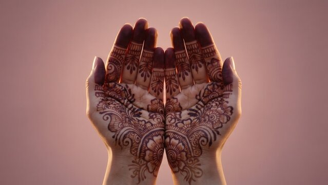 Symmetrical Mehendi Hands &ndash; Luxury Henna Beauty Editorial