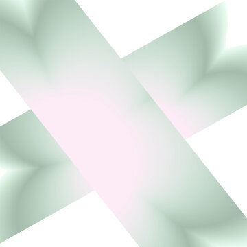 Soft Soft Pastel Abstract Geometric Cross Background with Light Green and Pink Gradient.