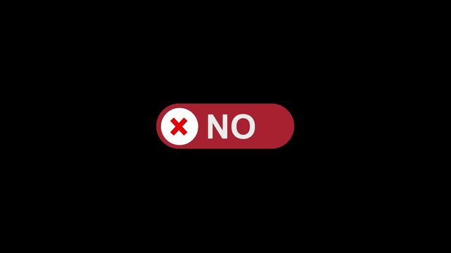 Yes no icon. On off switch vector set. Green yes icon. Red no icon. Green on sign set. Motion graphics of verified concept