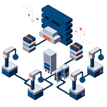 EV Charging Infrastructure Network Vector Illustration
