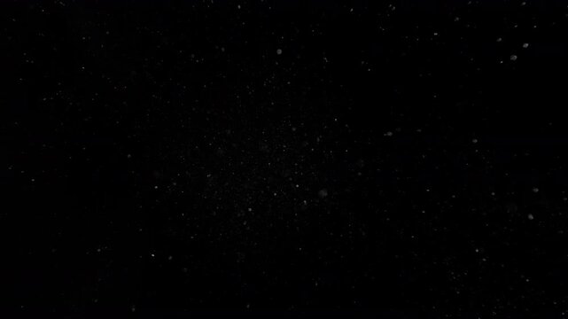 Super Slow Motion Dust Particles Floating in Air, Atmospheric Overlay at 1000fps.
