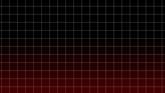 Seamless grid Background moving from left to right on a black background. Grid Background Horizontal Loop Animation right. dark grid pattern background moving from left to right