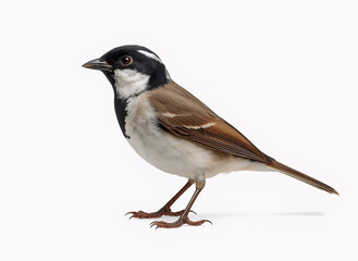 Fototapeta premium Colorful Crested Bird Isolated on White Background
