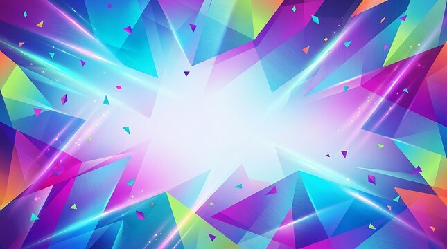Abstract geometric background with vibrant colors for international youth day celebrations