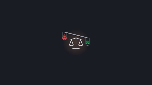 Business Risk and Reward Balance Scale Concept Animation