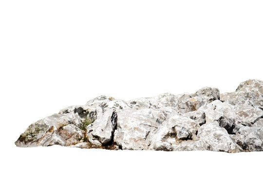 Rock and stone isolated