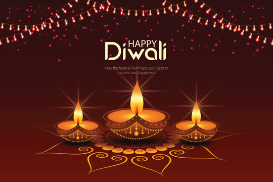 Happy Diwali Festival of Lights Illustration