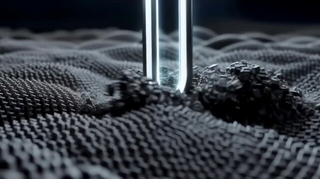 Advanced Nanotechnology - Microscopic Needle Interacting with Textured Surface.