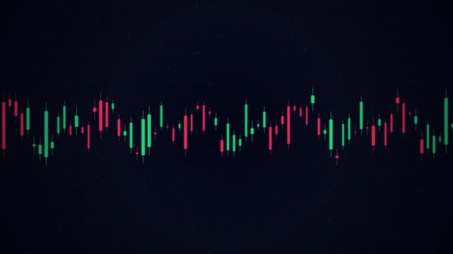 Stock market candlestick chart financial trading background showing stock