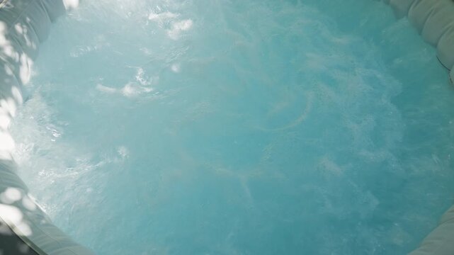 Bubbling Water in Outdoor Hot Tub