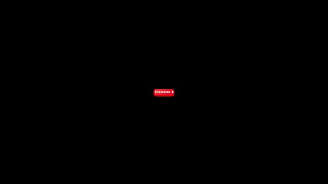 Animated red subscribe button with a ringing bell icon, seamless looping motion, and transparent background for social media overlays.