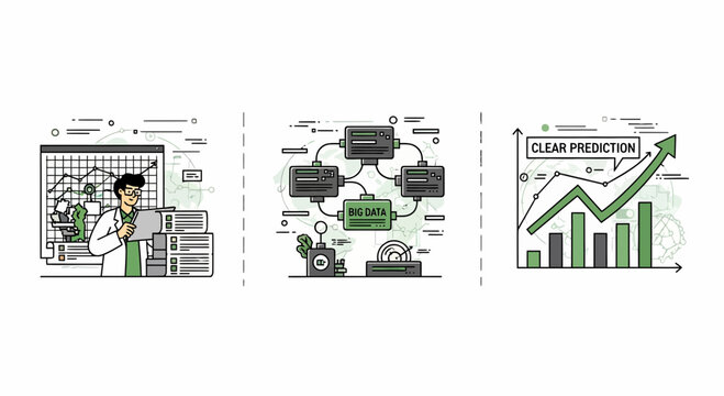 Big data app dev for sci tech and clear growth stat chart tool set up