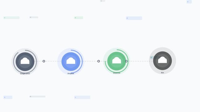 Slate Data Migration Transfer Services Flat Design Loop