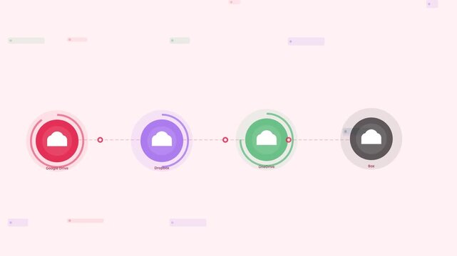 Rose Data Migration Transfer Services Flat Design Loop