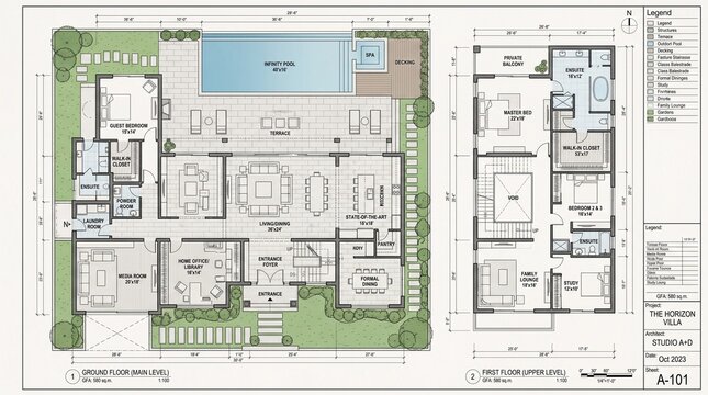Modern house floor plan