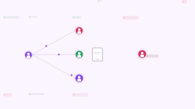 Purpl File Share Users Collaboration Flat Design Loop