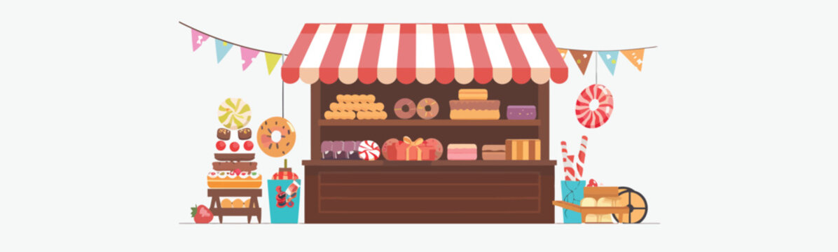 Sweet shop isolated
