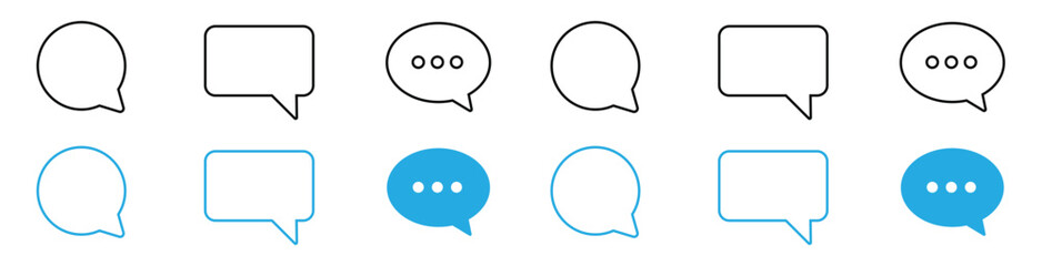 Speech bubbles provide a clean visual language for interactive user feedback designs. © WASIF-MEHMOOD