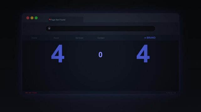 Digital Error Page Not Found Website Interface Concept