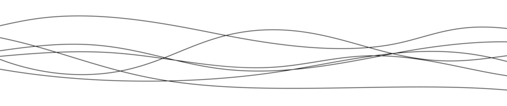 Thin curved wavy lines