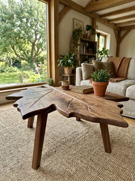 Leaf shape table