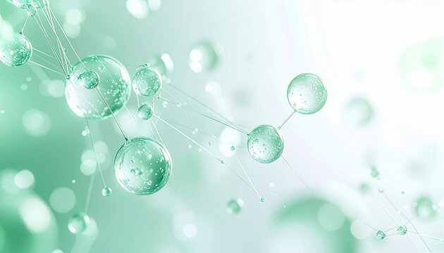 Premium Microbiome Network Background with Clean Wellness Concept