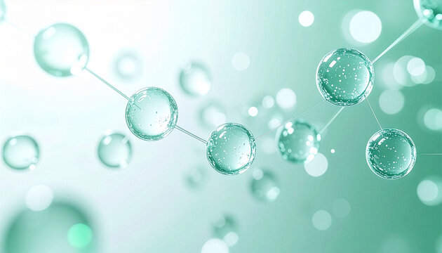 Premium Microbiome Network Background with Clean Wellness Concept