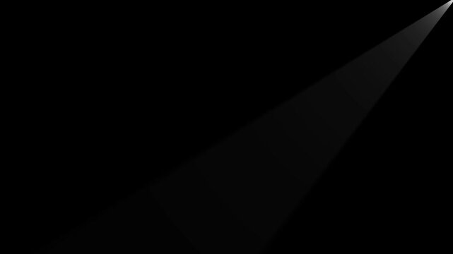 Dramatic white spotlight beam on black background, cinematic stage lighting effect theater
