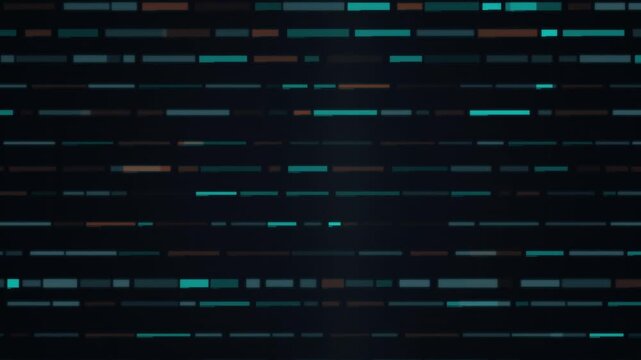 Abstract digital data stream horizontal line background dashed digital lines
