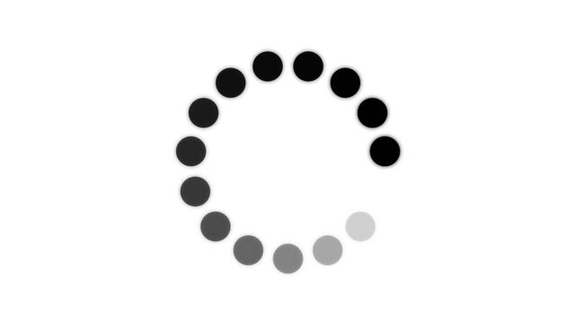 Loading circle animation on white transparent background with alpha channel, Element Animation video transparent background with alpha channel. animated circle loading background video icon.
