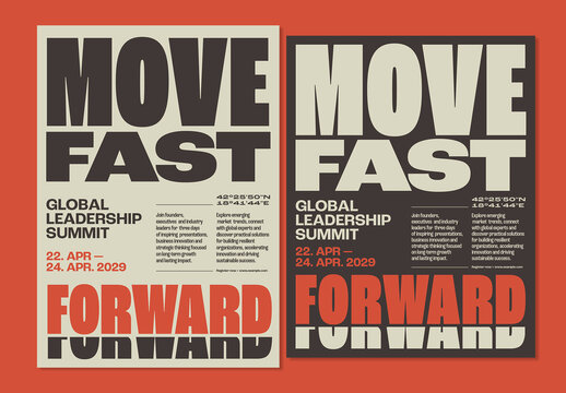 Bold Swiss Conference Poster Layout