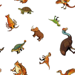 Fototapete Dinosaurier seamless pattern dinosaurus high resolution transparent  © Alex