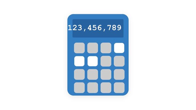 Minimalist calculator icon depicting calculation process representing accounting precision and financial planning