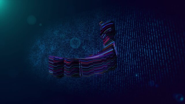 High-tech animated background showing a glowing 3D Japan map reveal with colorful neon wavy lines, particle grid, cinematic lighting, and futuristic digital atmosphere.