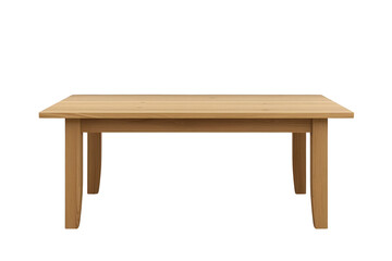 Fototapeta premium Simple rectangular light wood table with four legs