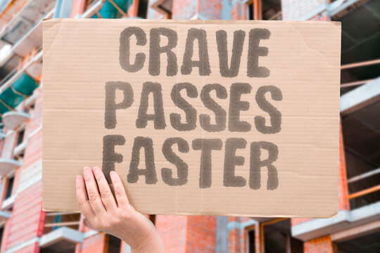 "Crave Passes Faster" Observe how urges become manageable over time. WITHDRAWAL. CRAVING. TIME. HEALING. PROGRESS.