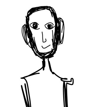 black and white cartoon